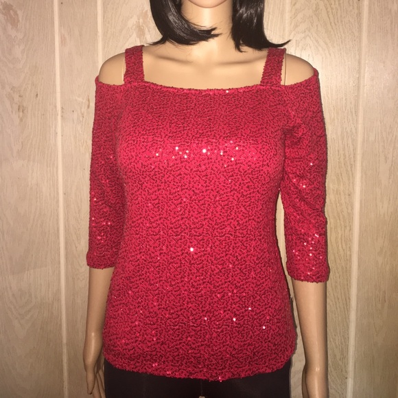 INC International Concepts Tops - International concept cold shoulder red top